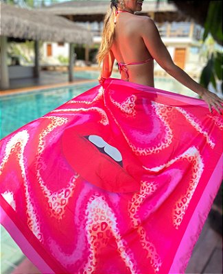 PAREÔ ONÇA TIE DYE BOCA