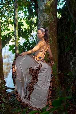 PAREÔ ONÇA GLAMOUR NUDE