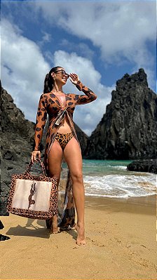 BOLSA ONÇA GLAMOUR NUDE