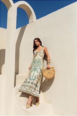 VESTIDO MEDITERRÂNEO TURQUESA