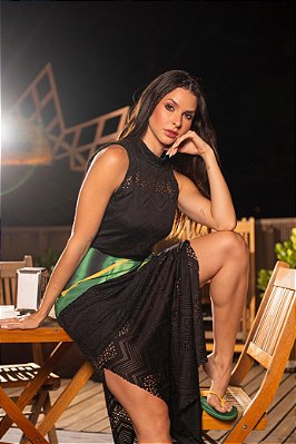 VESTIDO MALI PARIS RENDADO PRETO