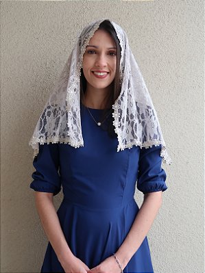 Véu Católico Para Missa Em Renda Texturizada