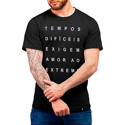 Tempos Difíceis - Camiseta Basicona Unissex