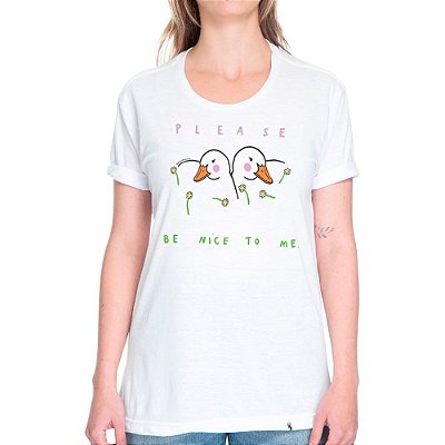 Please Be Nice to Me - Camiseta Basicona Unissex