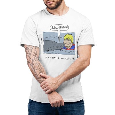 O Golfinho Marxista - Camiseta Basicona Unissex
