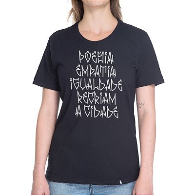 Poesia Empatia Igualdade - Camiseta Basicona Unissex