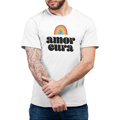 Amor Cura #pride - Camiseta Basicona Unissex