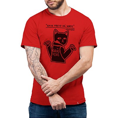 Gato Preto Dá Sorte - Camiseta Basicona Unissex