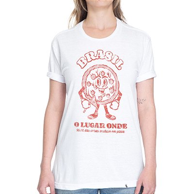 Tudo Acaba em Pizza - Camiseta Basicona Unissex