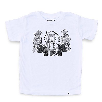 Feminista e Latina - Camiseta Clássica Infantil