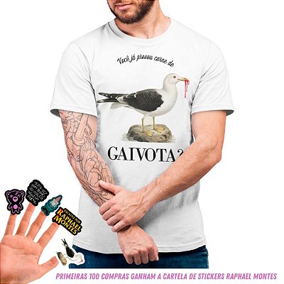 Carne de Gaivota - Camiseta Basicona Unissex