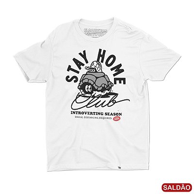 Stay Home - Camiseta Basicona Unissex-Saldão