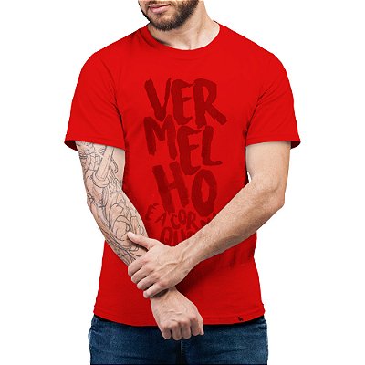 Vermelho é a Cor Mais Quente - Camiseta Basicona Unissex