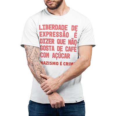 Nazismo é Crime - Camiseta Basicona Unissex