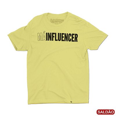 Má Influencer - Camiseta Clássica Masculina-Saldão