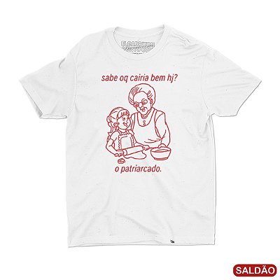 sabe oq cairia bem hj? - Camiseta Botonê Manga Curta-Saldão