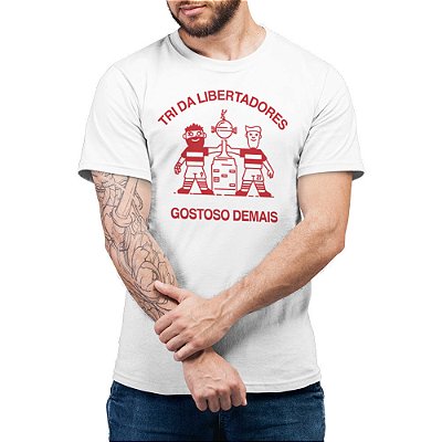 Tri da Libertadores - silk vermelho - Camiseta Basicona Unissex