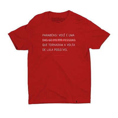 A Volta de Lula Possível - Camiseta Basicona Unissex