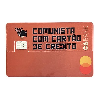 Adesivo de Cartão – Comunista Com Cartão de Crédito