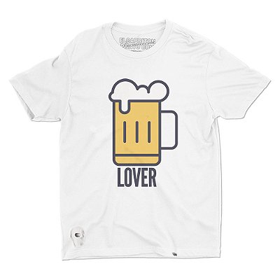 Cerveja Lover - Camiseta Clássica Unissex com Abridor de Garrafa-Saldão