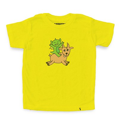 Dragão Em Cima de Um Cabrito - Camiseta Clássica Infantil
