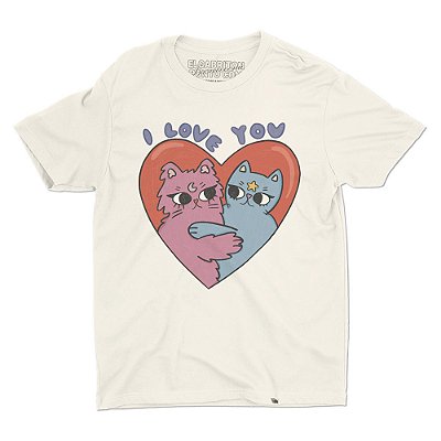 Gatinhos In Love - Camiseta Basicona Unissex