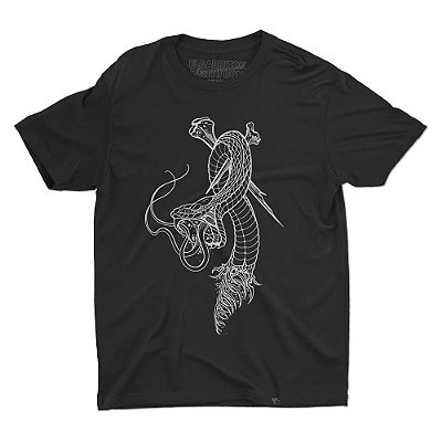 Cobra Esqueleto - Camiseta Basicona Unissex