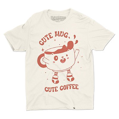 Cute Mug de Maarte Ateliê - Camiseta Basicona Unissex