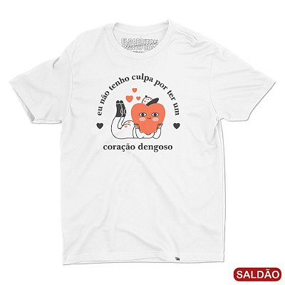 Coração Dengoso - Camiseta Basicona Unissex-Saldão