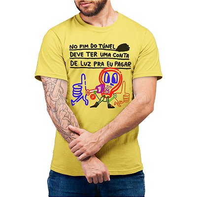 No Fim do Túnel - Camiseta Basicona Unissex