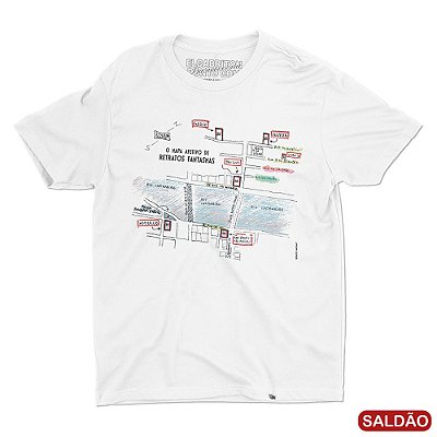 O Mapa Afetivo - Camiseta Basicona Unissex-Saldão