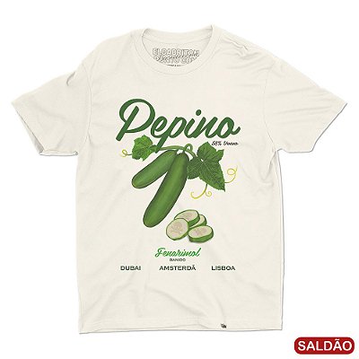 Pepino 58% Veneno - CLA - Camiseta Basicona Unissex-Saldão
