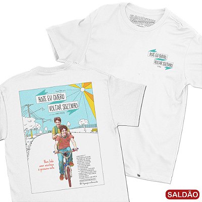 Hoje Eu Quero Voltar Sozinho - FRENTE e COSTAS - Camiseta Basicona Unissex-Saldão