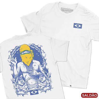 Jesus Cria - FRENTE e COSTAS - Camiseta Basicona Unissex-Saldão