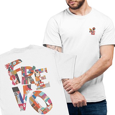 Frevo de João Costa - FRENTE e COSTAS - Camiseta Basicona Unissex