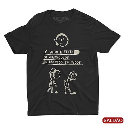 A Vida é Feita de Obstáculos - Camiseta Basicona Unissex-Saldão