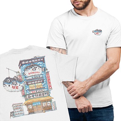 Osaka Peixe - FRENTE e COSTAS - Camiseta Basicona Unissex