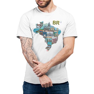 Brasil de Clabê - Camiseta Basicona Unissex