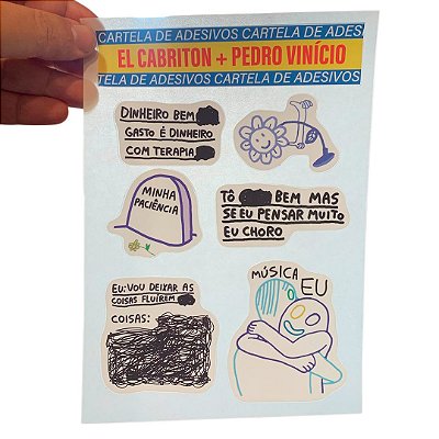 Cartela de Adesivos Pedro Vinício