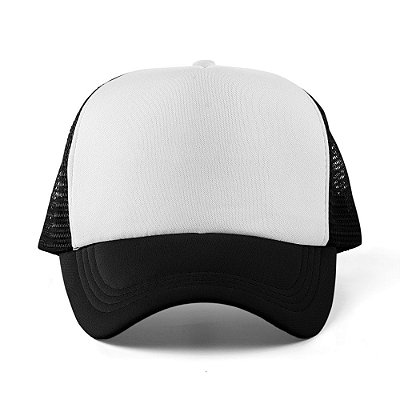 Boné Liso - PRETO E BRANCO  - Boné