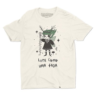 Lute Como uma Fada - Camiseta Basicona Unissex