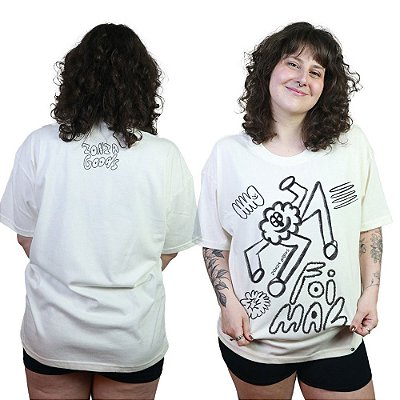 Foi Mal Zonza - FRENTE e COSTAS - Camiseta Oversized Unissex
