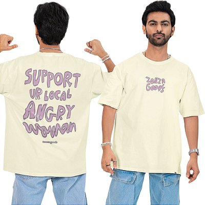 Support ur Local - FRENTE e COSTAS - Camiseta Oversized Unissex