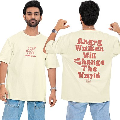 Angry Women - FRENTE e COSTAS - Camiseta Oversized Unissex