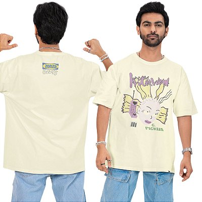 Pickes Zonza - FRENTE e COSTAS - Camiseta Oversized Unissex