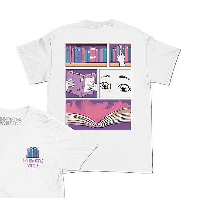 Ler é Um Caminho Sem Volta - FRENTE e COSTAS - Camiseta Basicona Unissex