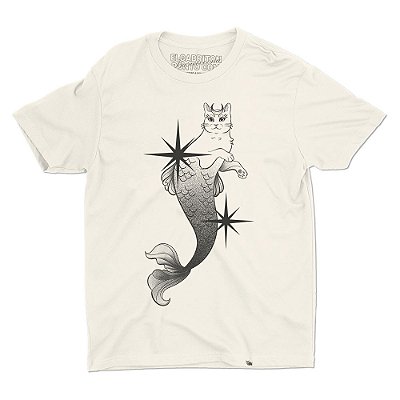 Gato Sereia de Dani Andrade - Camiseta Basicona Unissex
