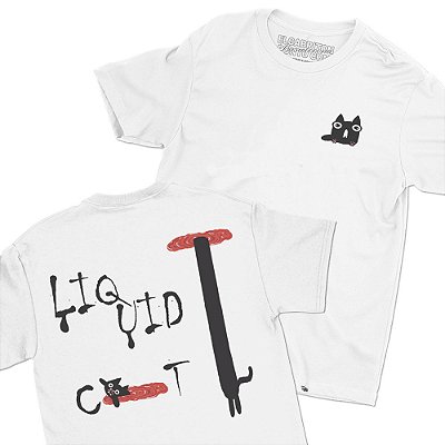 LiquidCat - FRENTE e COSTAS - Camiseta Basicona Unissex