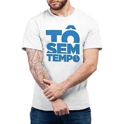 Tô Sem Tempo - azul - Camiseta Basicona Unissex