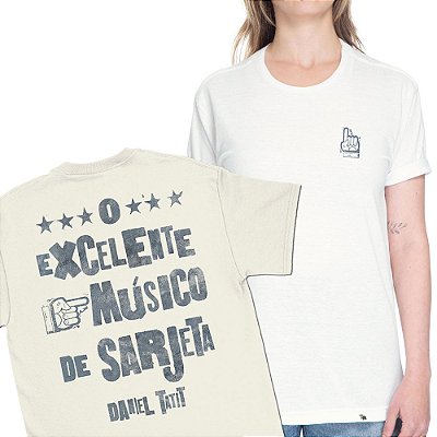O Excelente Músico - FRENTE e COSTAS - Camiseta Basicona Unissex